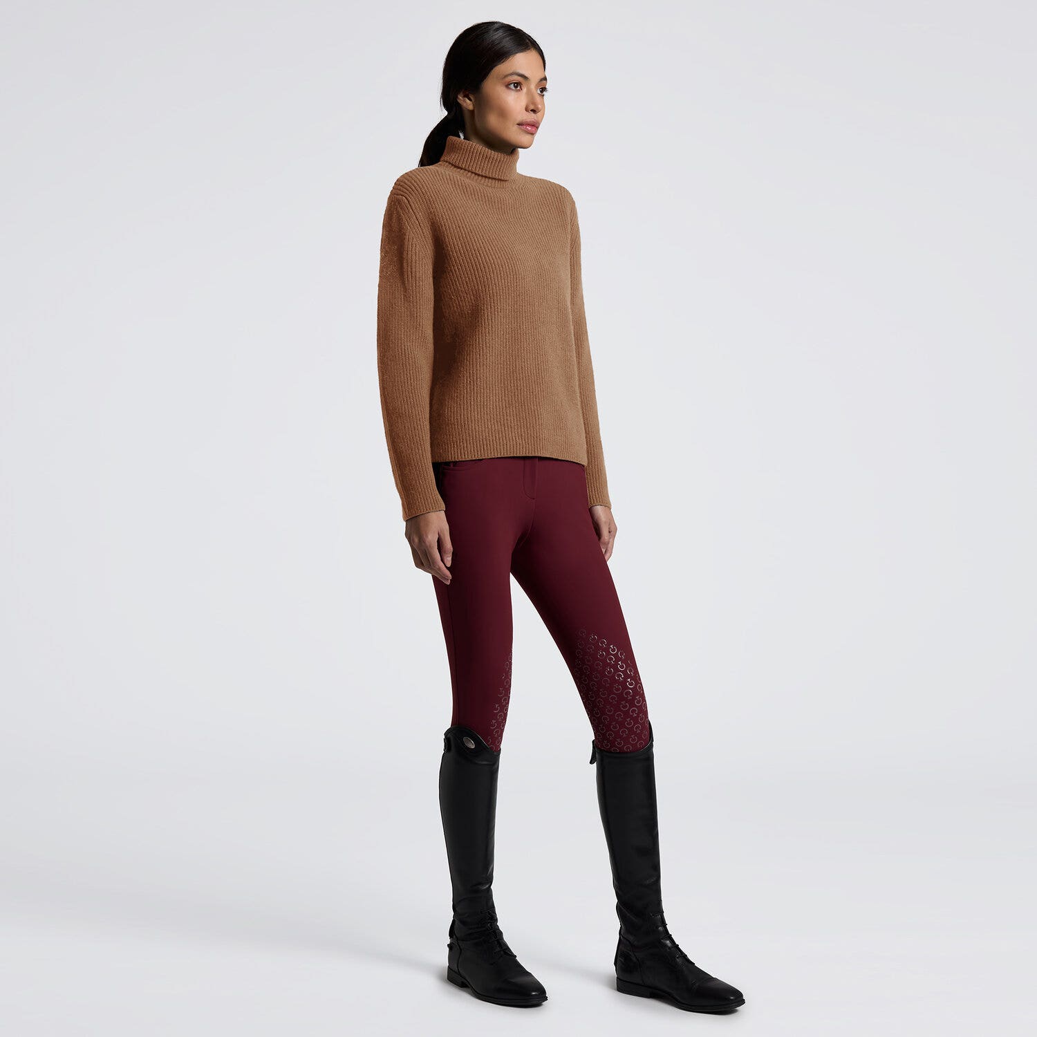 Cavalleria Toscana Cavalleria Toscana Women's Pure Wool Turtleneck Sweater CAMEL-1