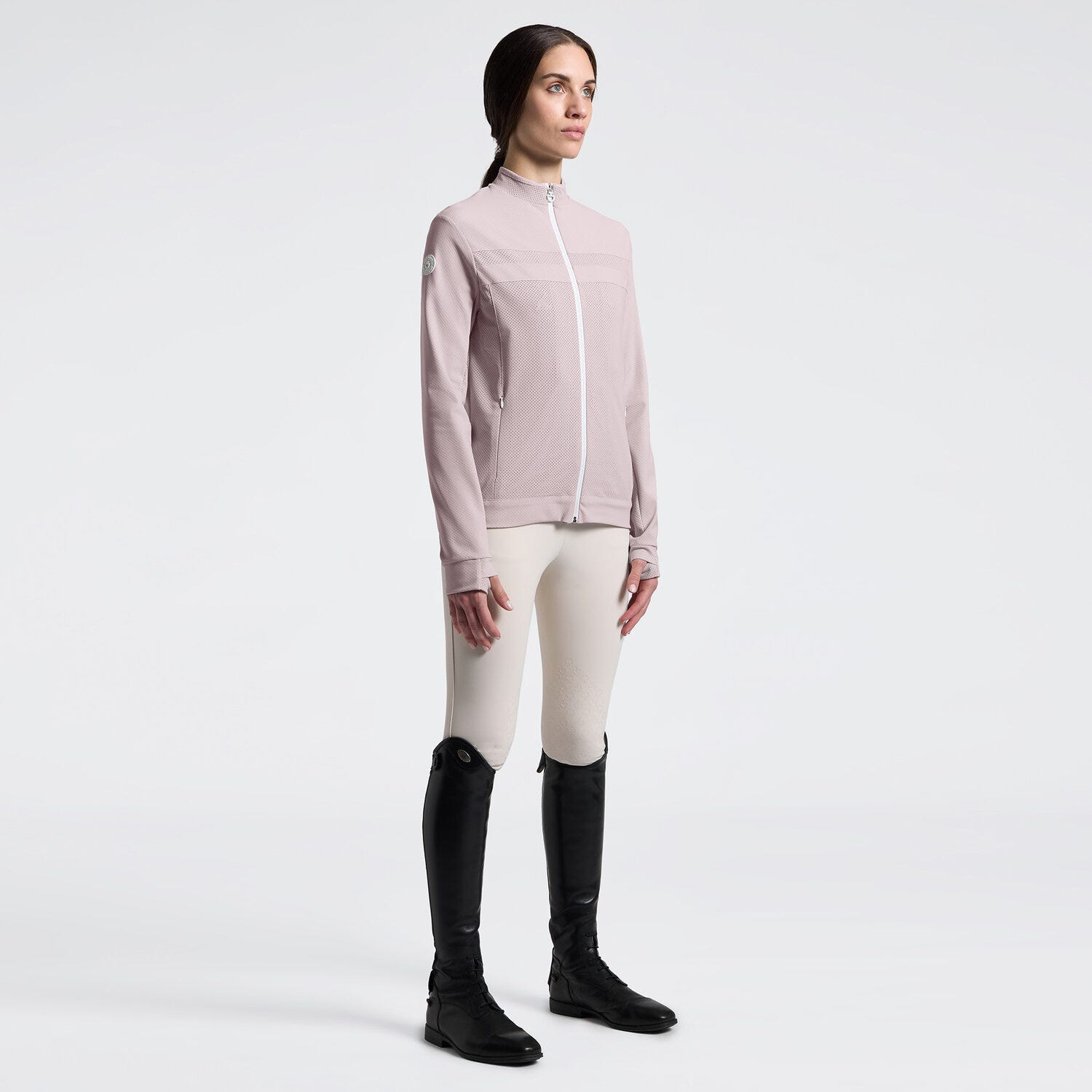 Women's Sweatshirt in Tech Knit with Zip | Cavalleria Toscana