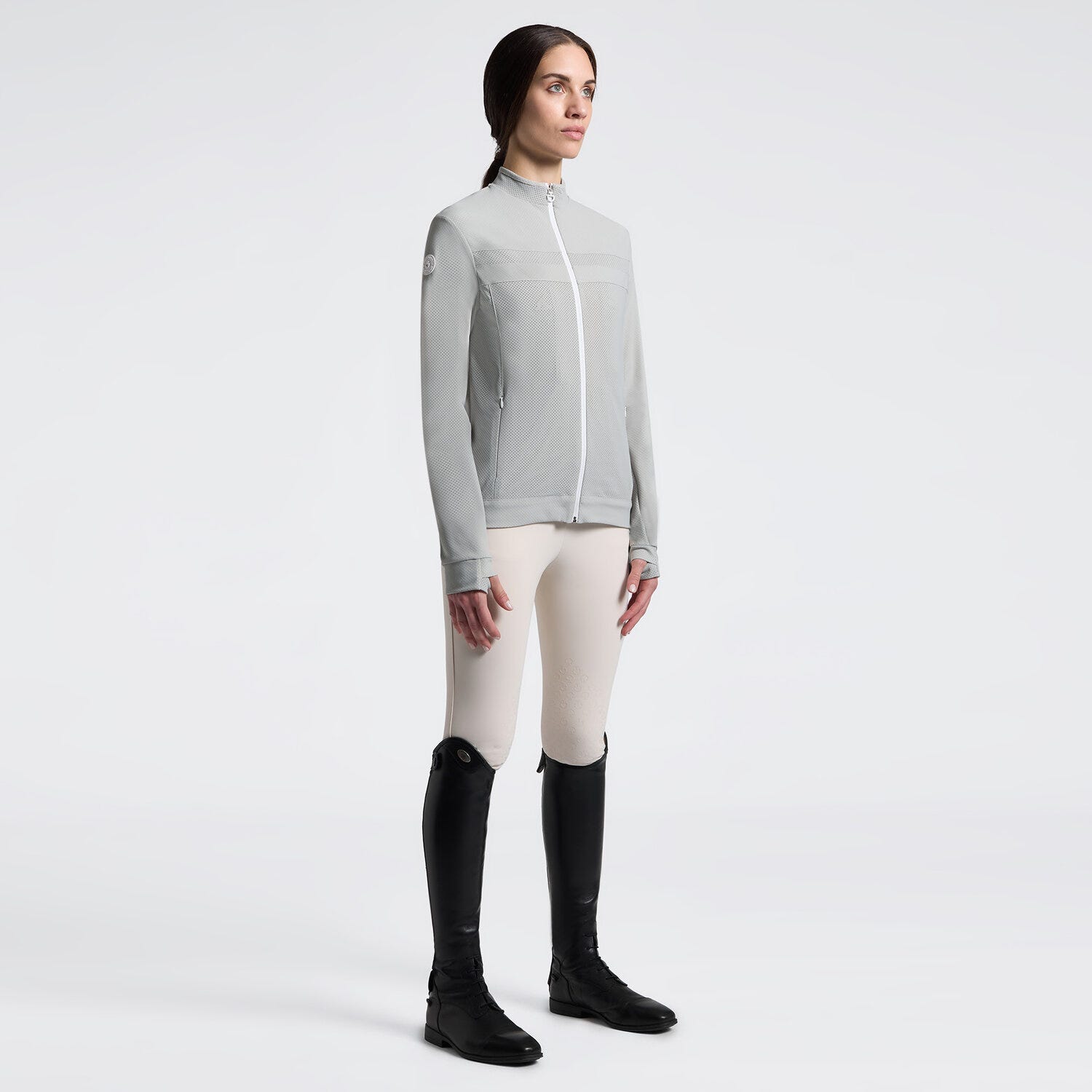 Women's Sweatshirt in Tech Knit with Zip | Cavalleria Toscana