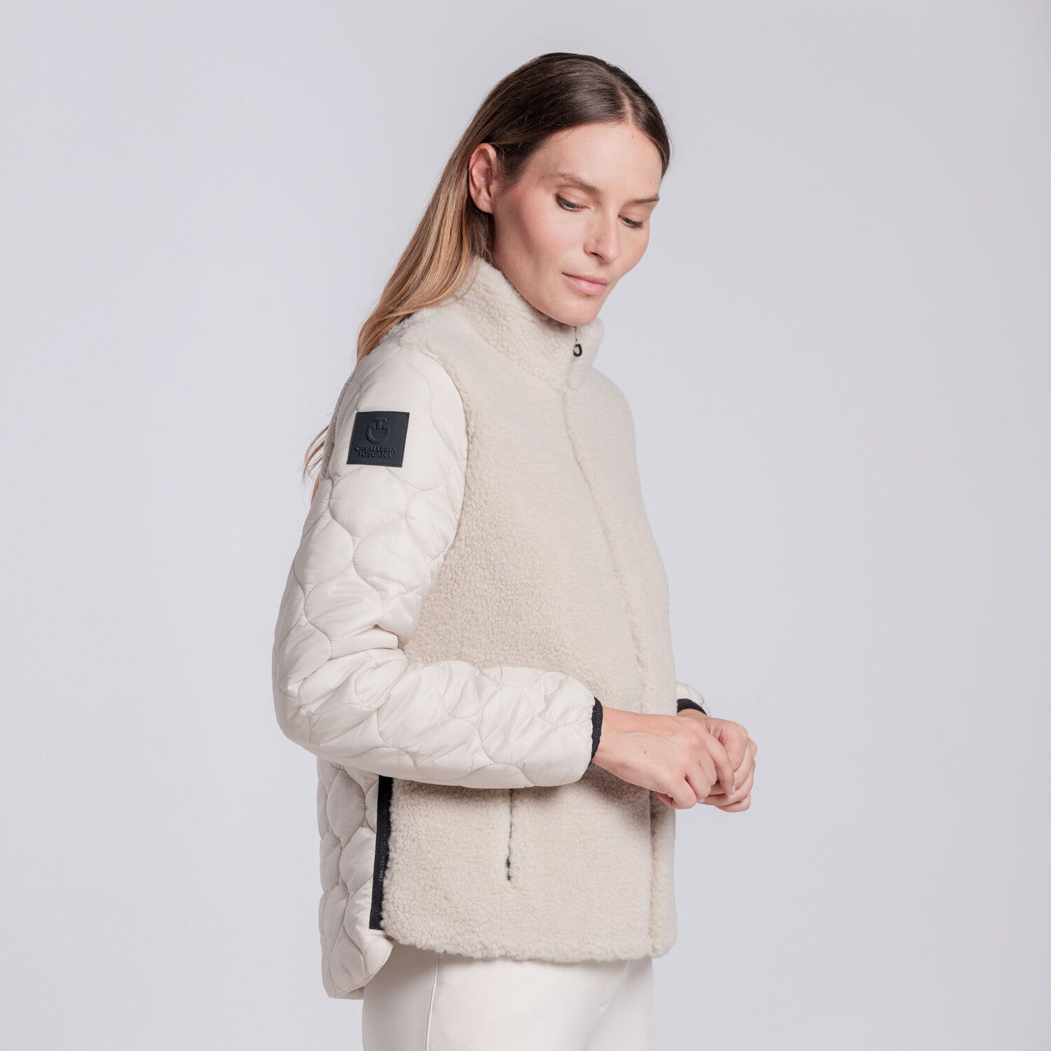 Cavalleria Toscana MAGLIA IN PILE TEDDY CON ZIP DA DONNA RAINY DAY-2