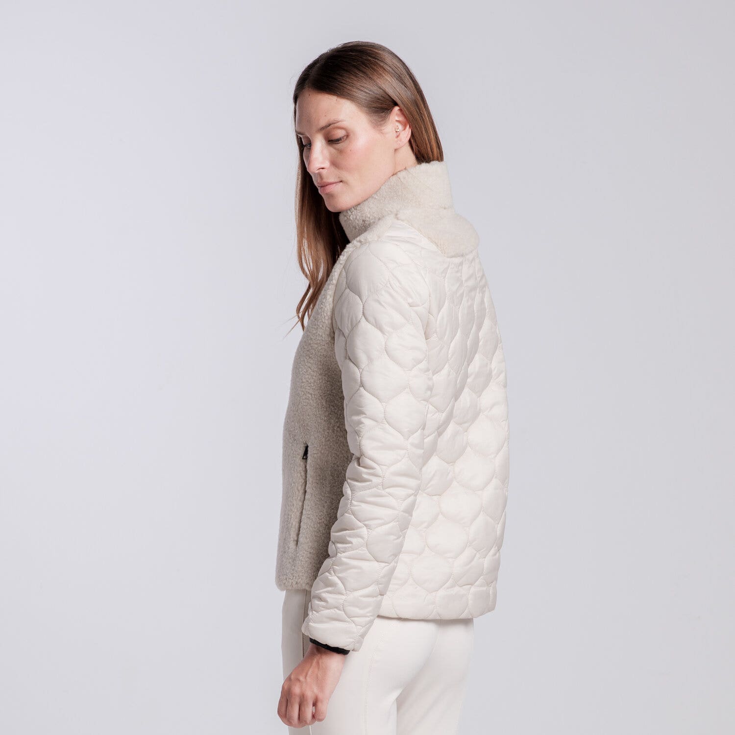 Cavalleria Toscana MAGLIA IN PILE TEDDY CON ZIP DA DONNA RAINY DAY-3