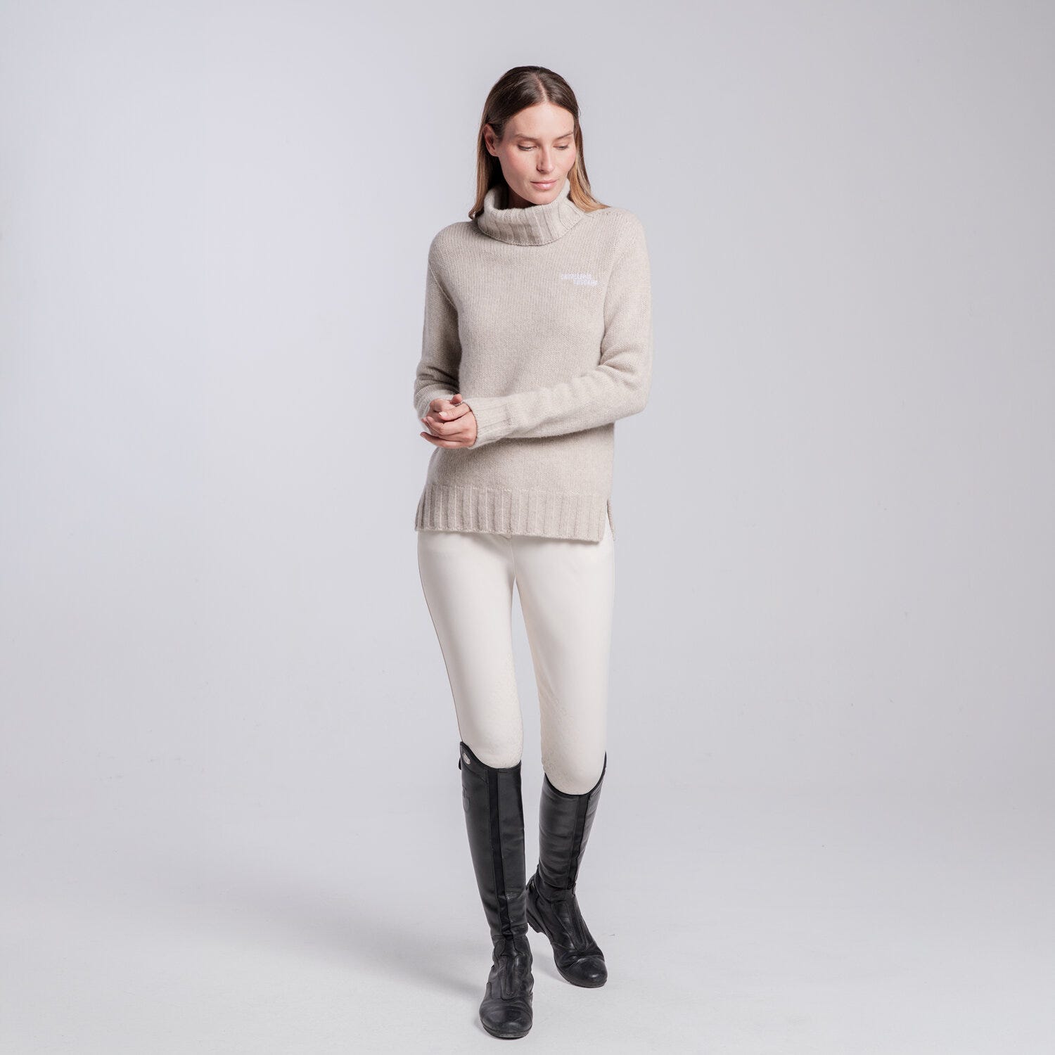 MAGLIA COLLO ALTO IN PURA LANA DA DONNA
