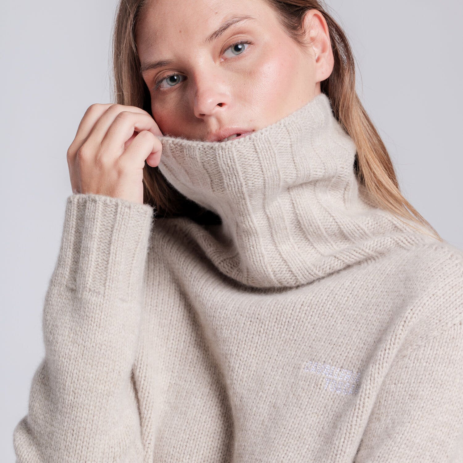 Cavalleria Toscana MAGLIA COLLO ALTO IN PURA LANA DA DONNA RAINY DAY-2