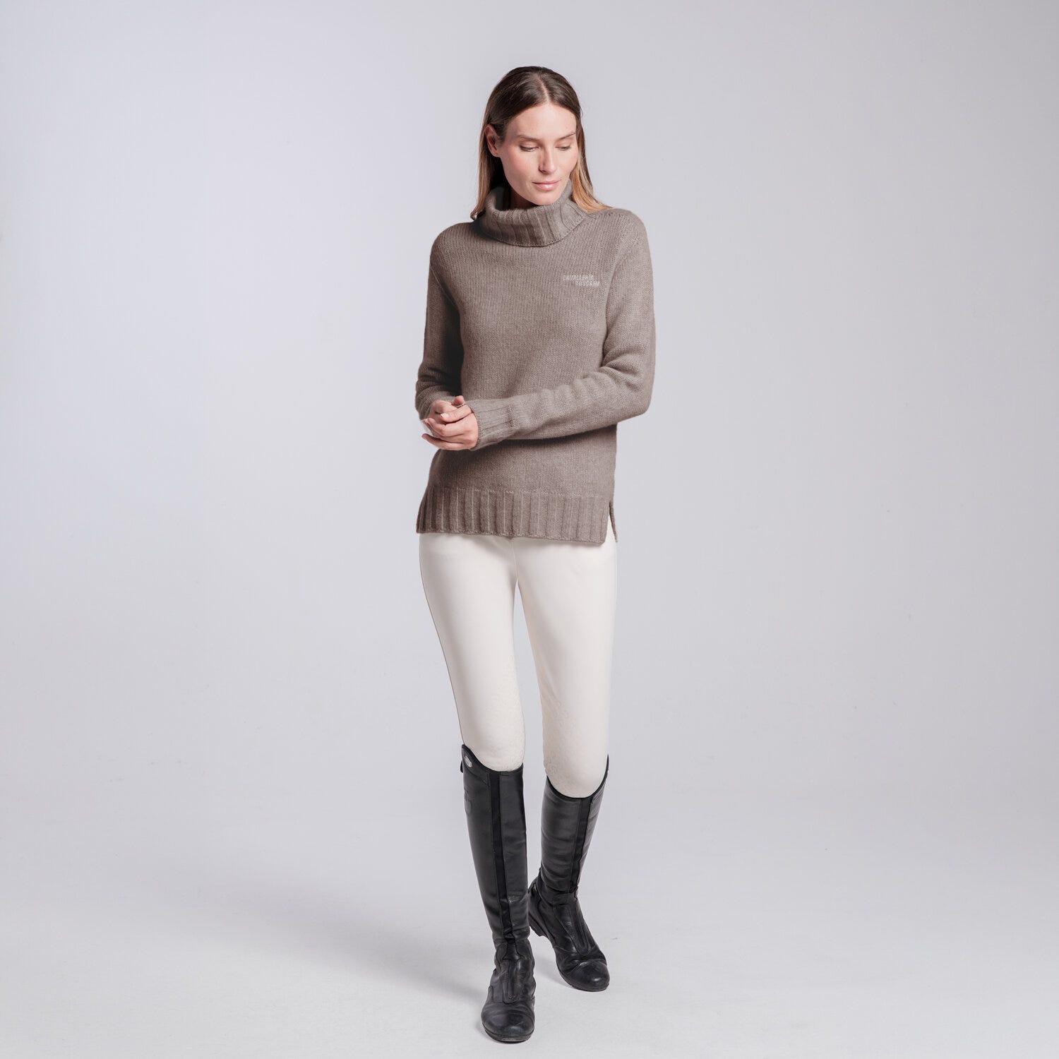 MAGLIA COLLO ALTO IN PURA LANA DA DONNA