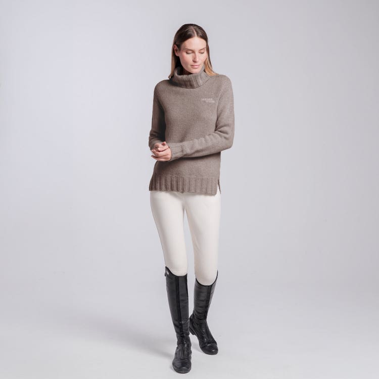 MAGLIA COLLO ALTO IN PURA LANA DA DONNA