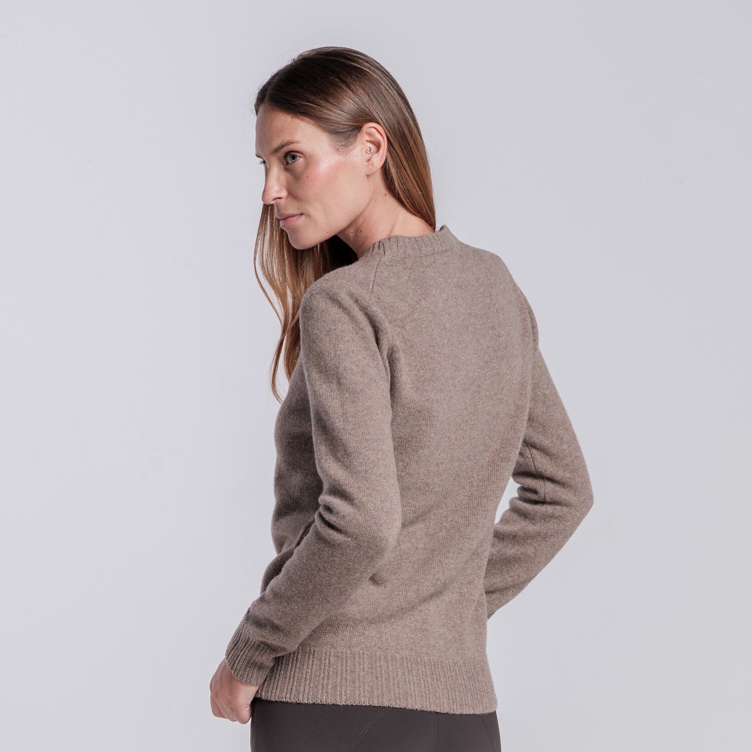 Cavalleria Toscana MAGLIA GIROCOLLO IN PURA LANA DA DONNA ESPRESSO-3