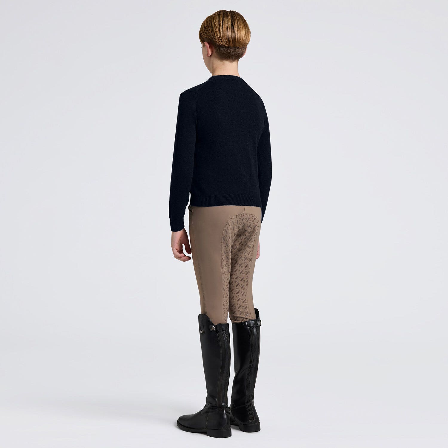 Cavalleria Toscana Cavalleria Toscana Boy’s Crew Neck Sweater in Cashmere NAVY-2