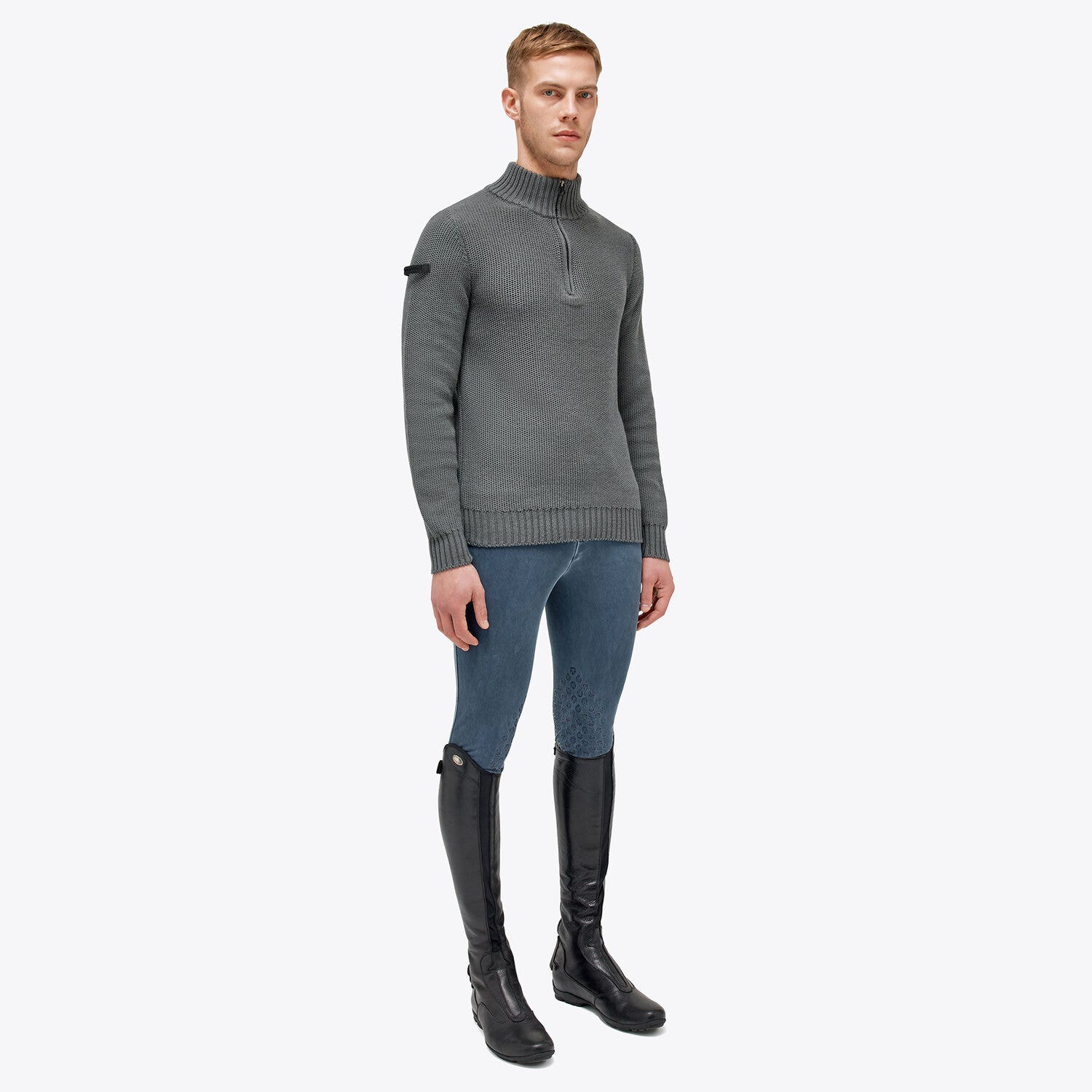 Cavalleria Toscana Men's turtleneck sweater IRON GREY-1