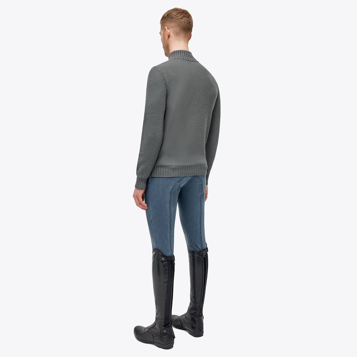 Cavalleria Toscana Men's turtleneck sweater IRON GREY-2