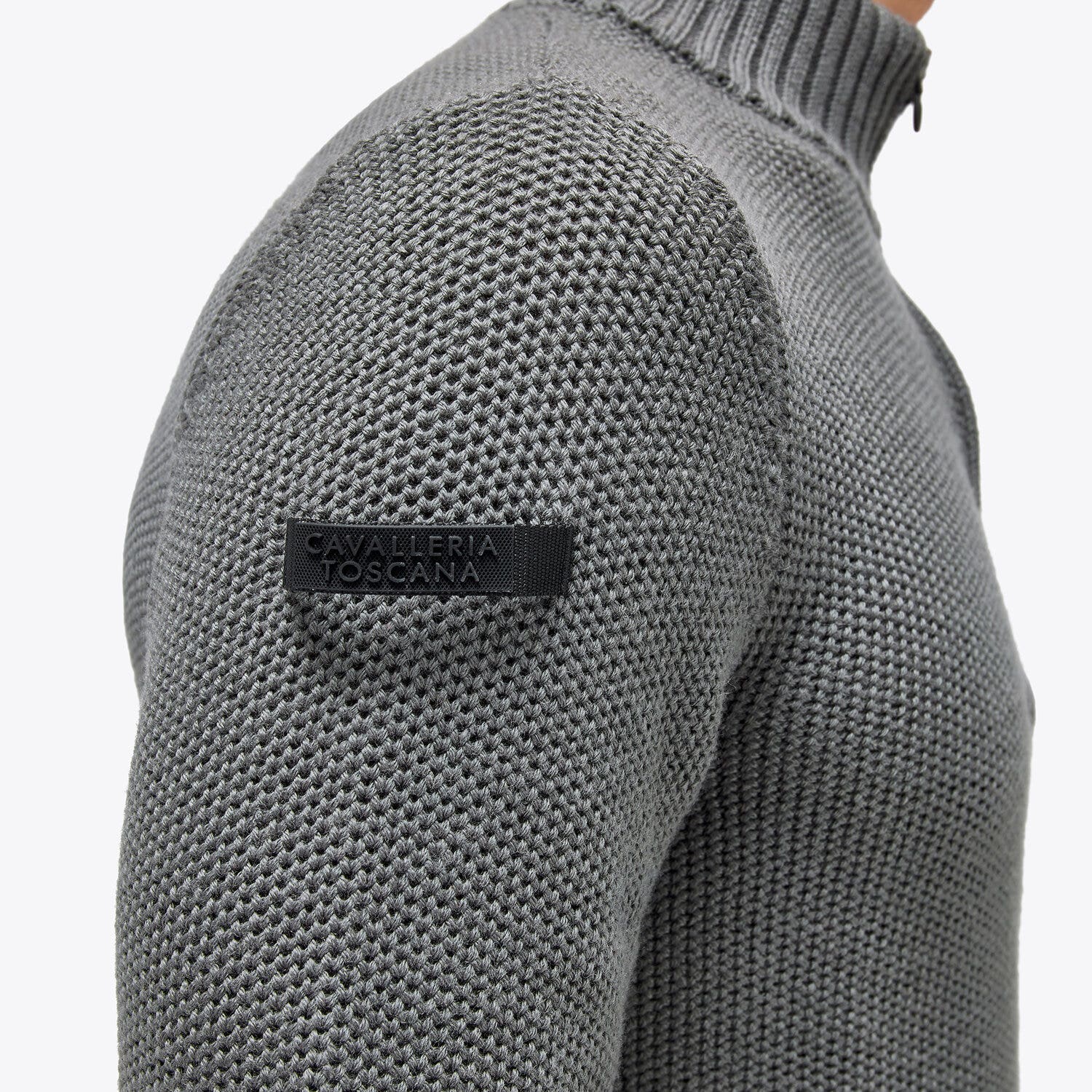 Cavalleria Toscana Men's turtleneck sweater IRON GREY-3