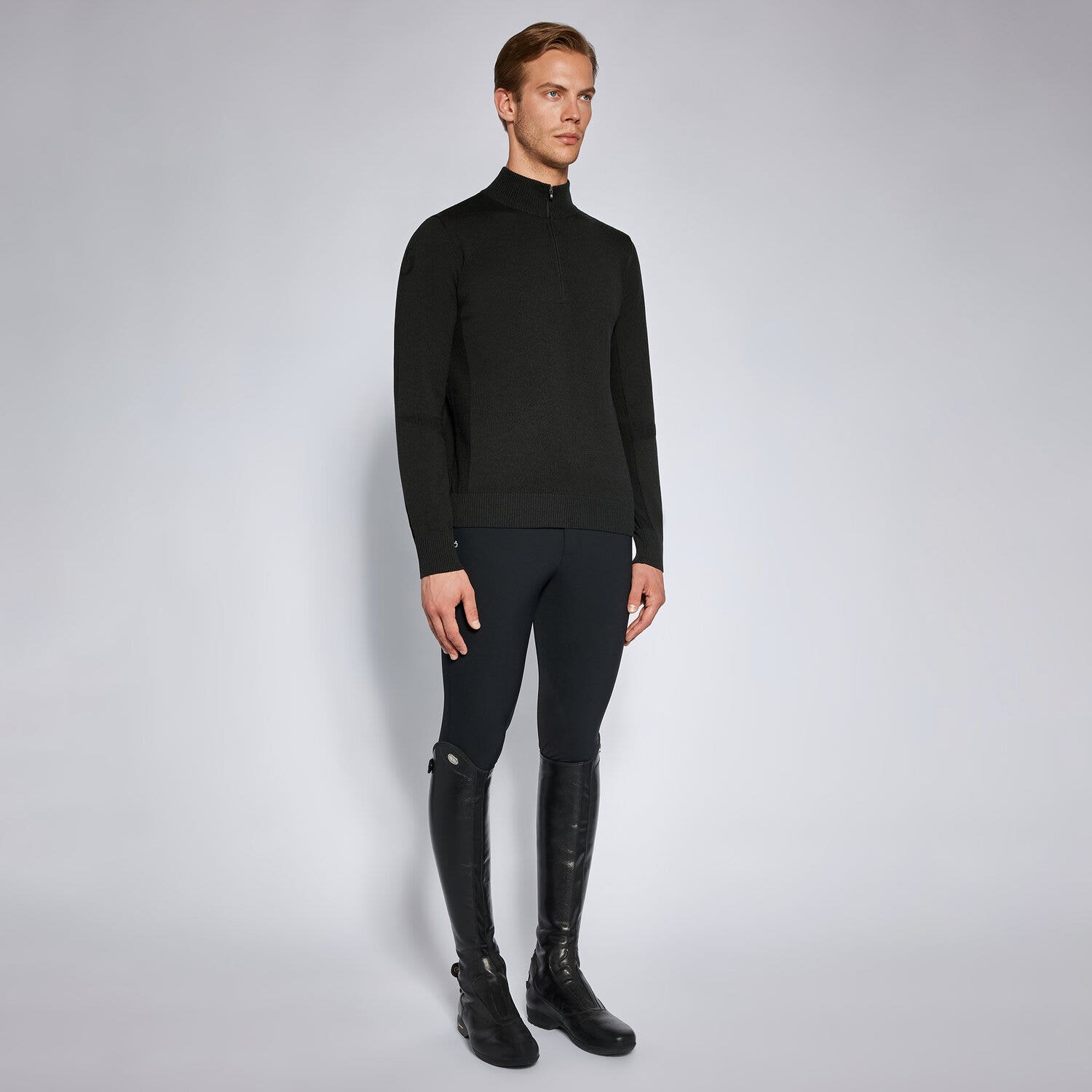 Cavalleria Toscana Men's Revolution sweater BLACK-1