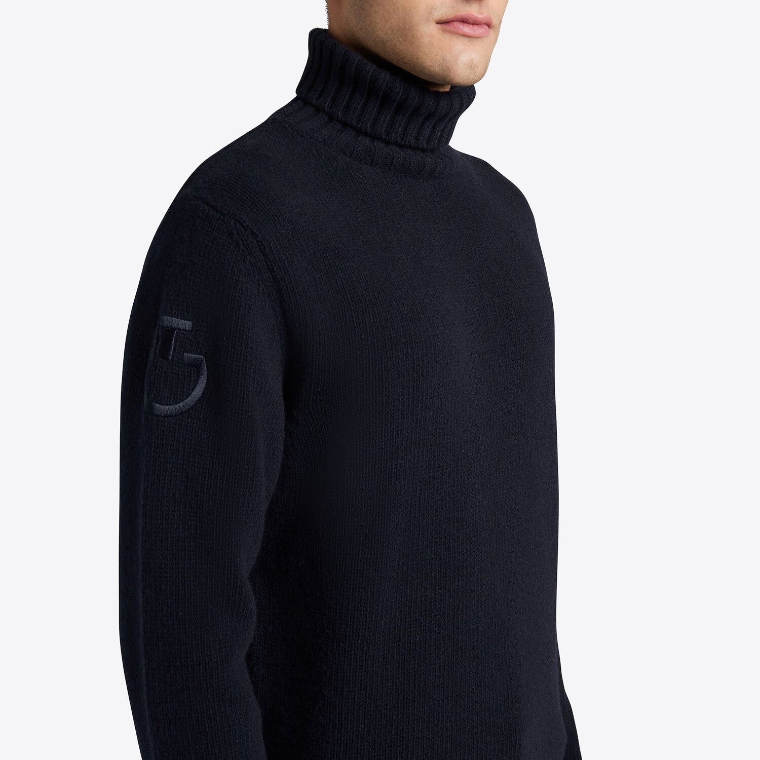 Cavalleria Toscana Cavalleria Toscana Men's Lambswool Oversized Turtleneck Sweater NAVY-3