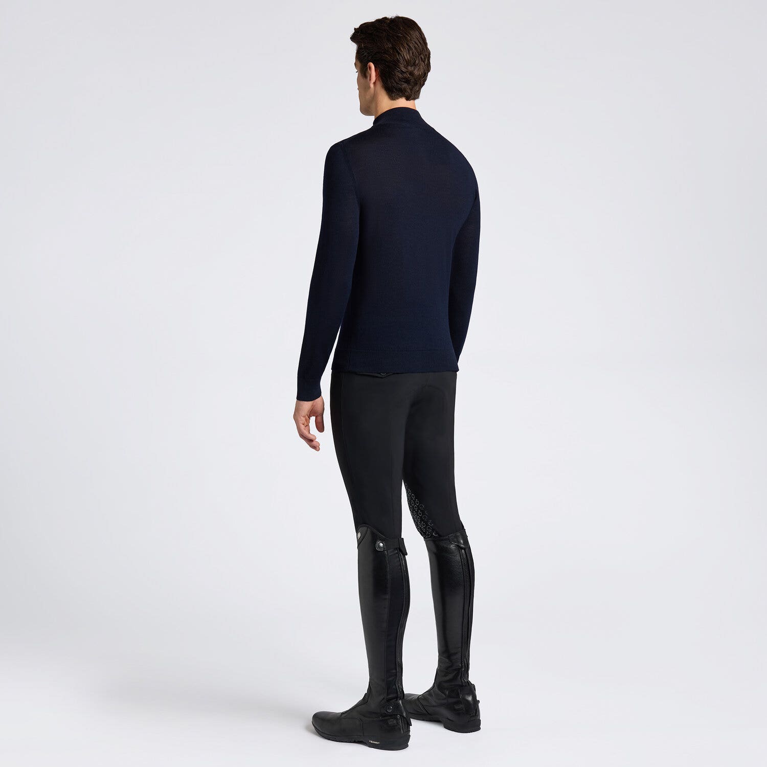 Cavalleria Toscana Cavalleria Toscana Men's Sweater in Knitted Wool NAVY-2