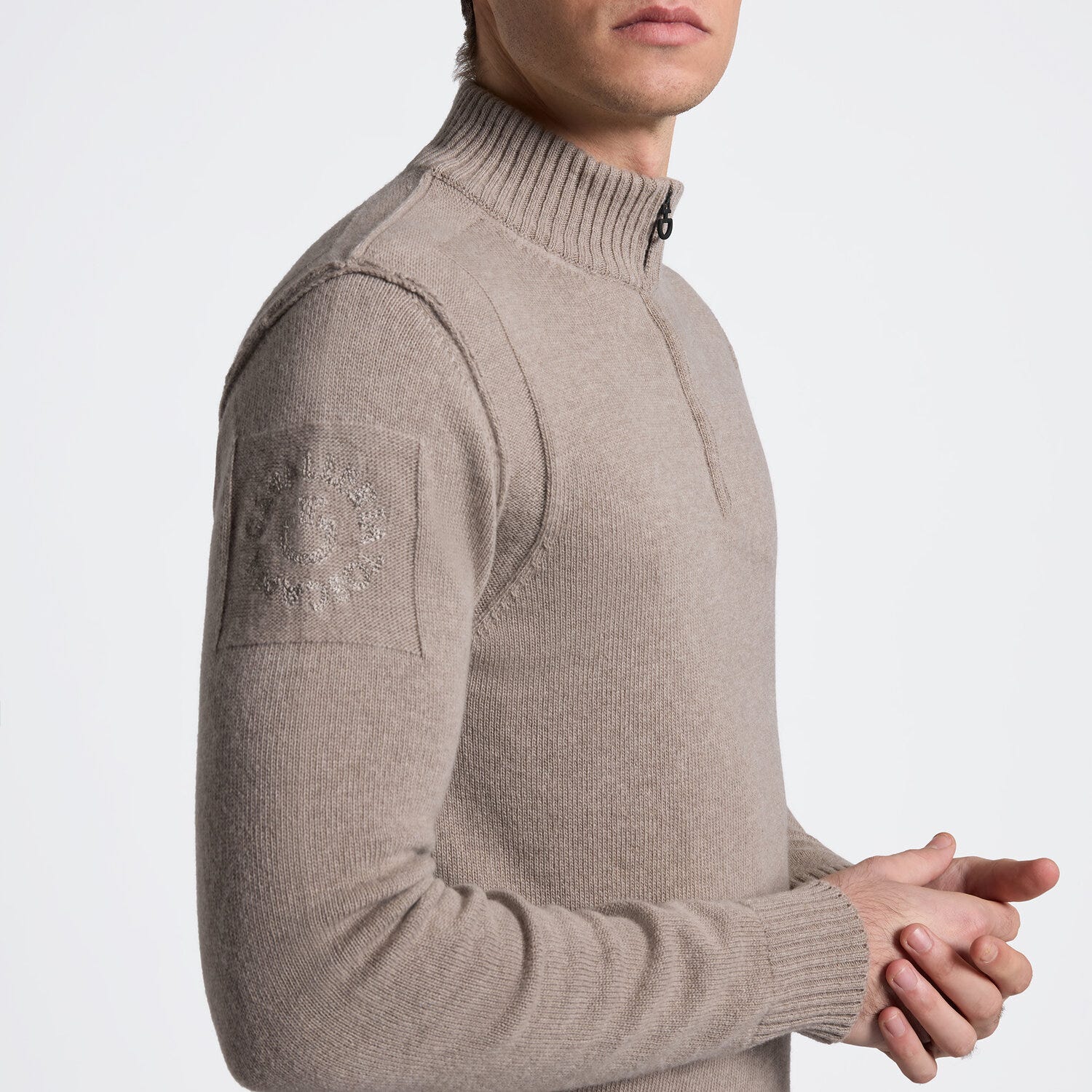 Men's Pure Wool Half Zip Sweater Cavalleria Toscana