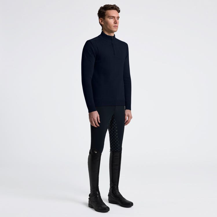 Men’s Pure Wool Half Zip Sweater Cavalleria Toscana
