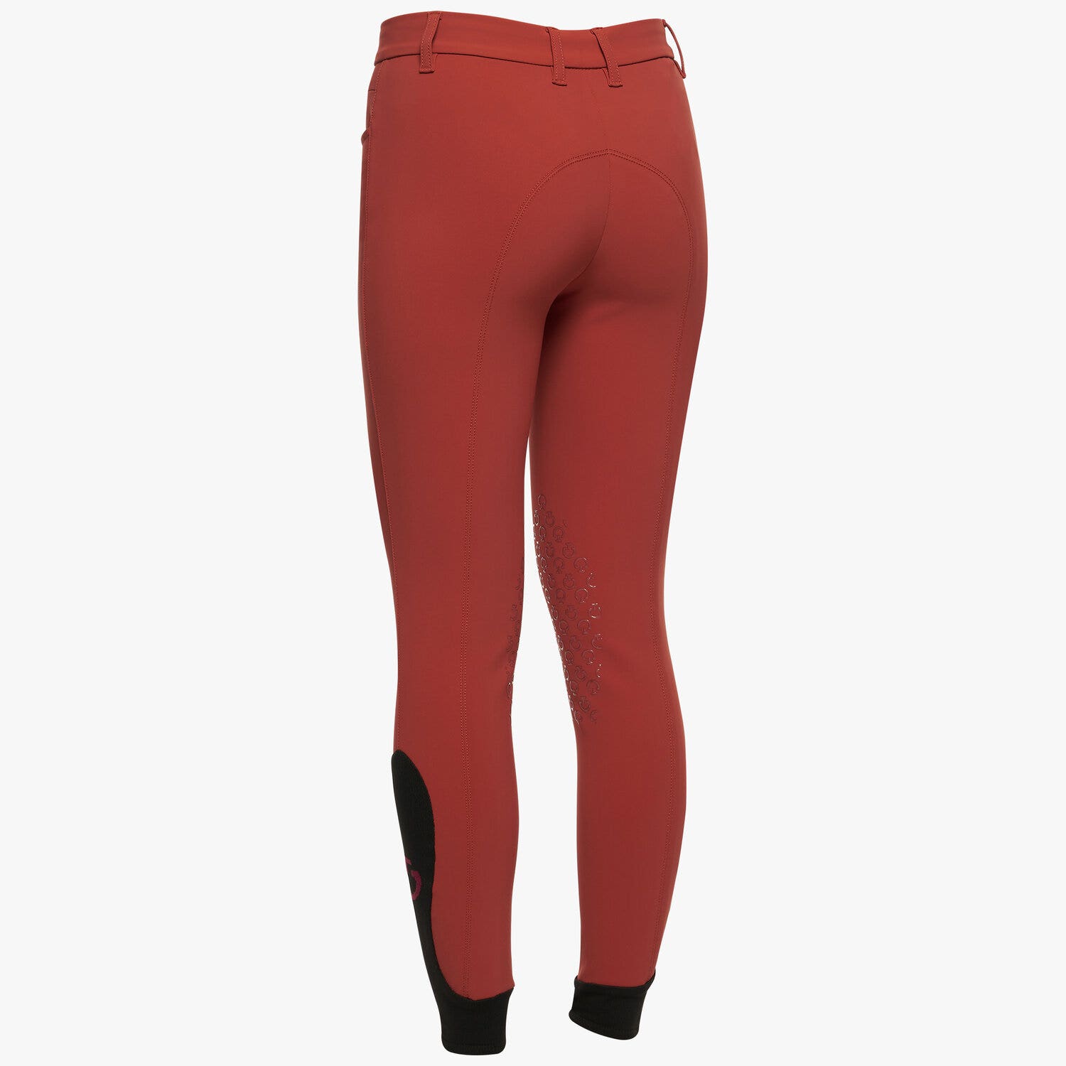 Cavalleria Toscana Girl's knee grip riding breeches. BURNT BRICK-2