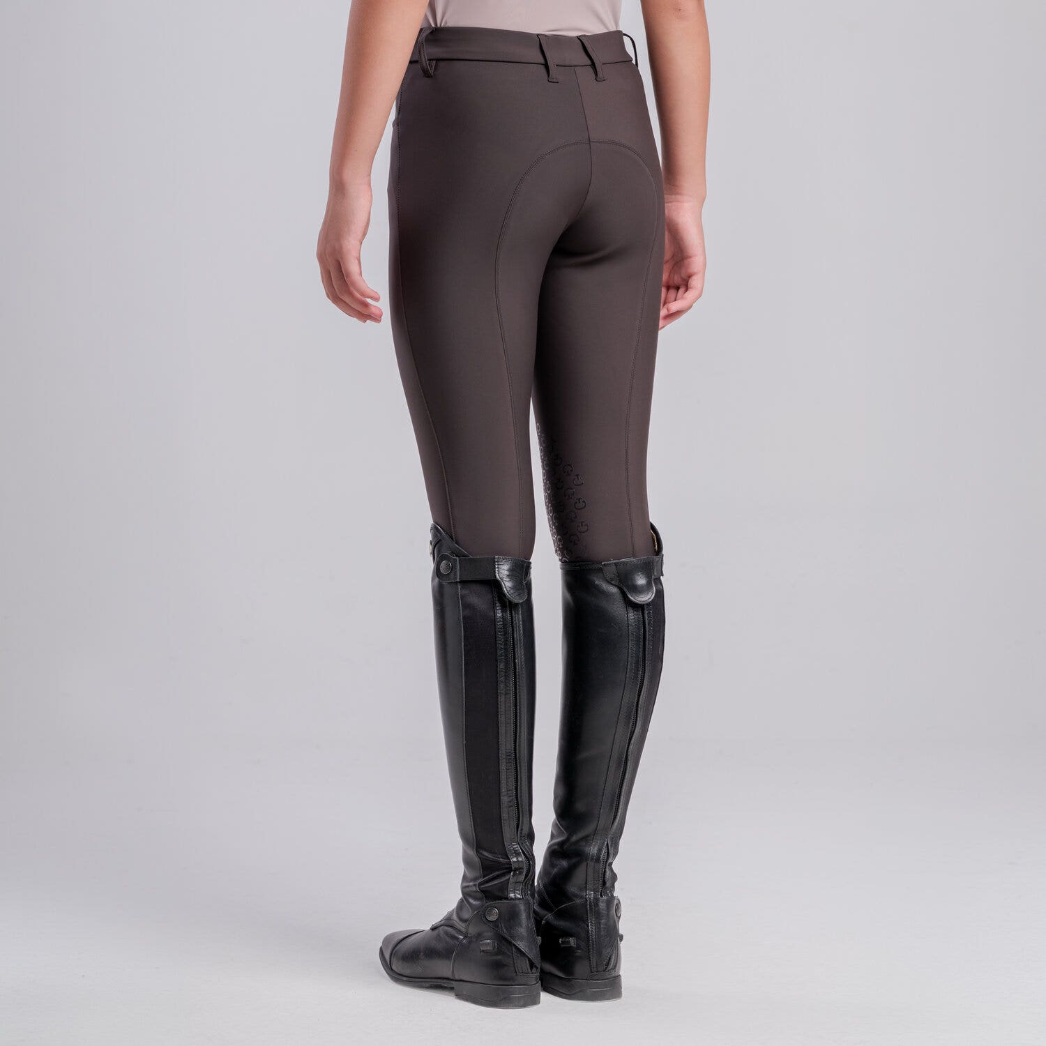 Cavalleria Toscana Girls’ knee grip breeches ESPRESSO-2