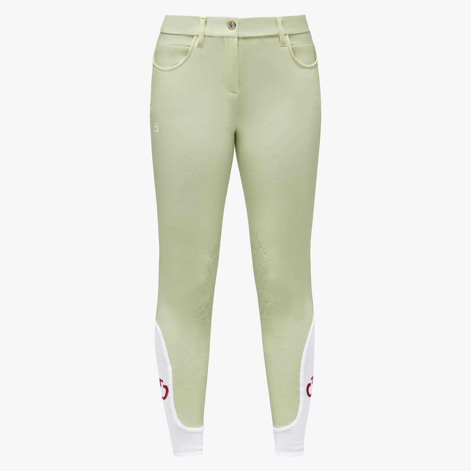 Cavalleria Toscana Girl's jumping knee grip breeches | Cavalleria Toscana PISTACHIO-1