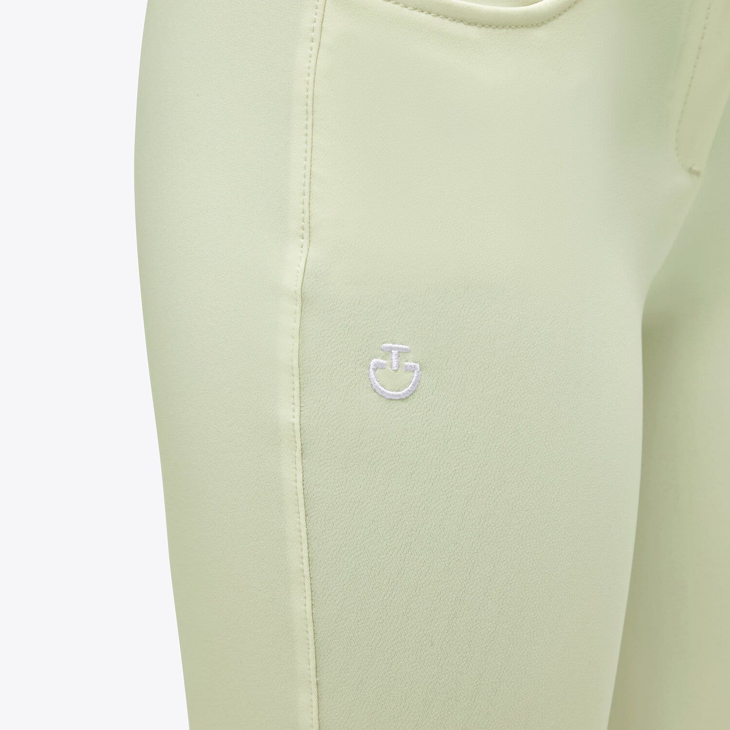 Cavalleria Toscana Girl's knee grip riding breeches. PISTACHIO-4