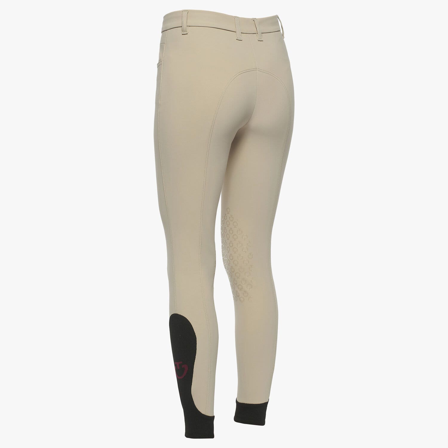 Cavalleria Toscana Girl's knee grip riding breeches. BEIGE-3