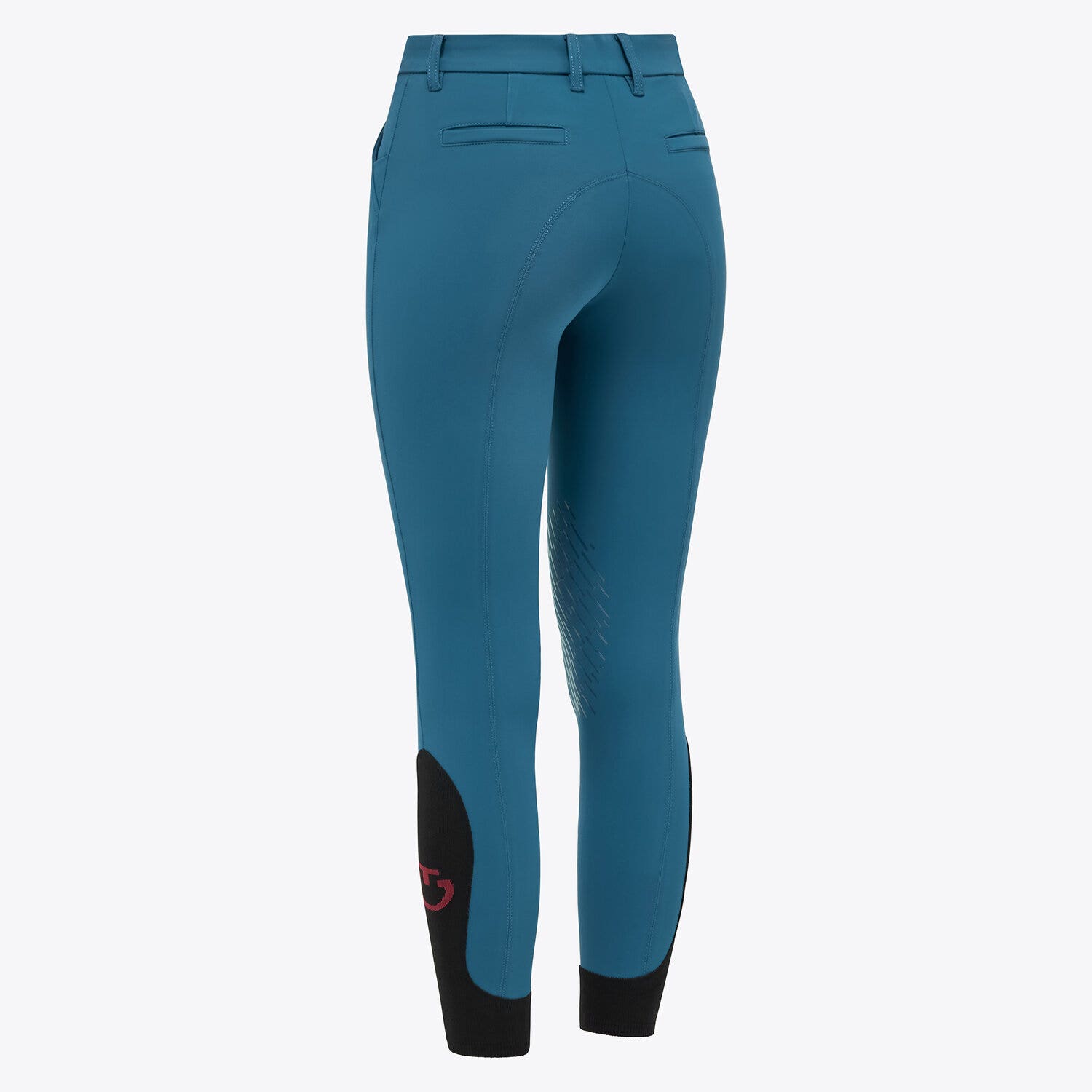 Cavalleria Toscana Girls’ riding breeches in four-way stretch technical fabric DEEP SEA BLUE-2