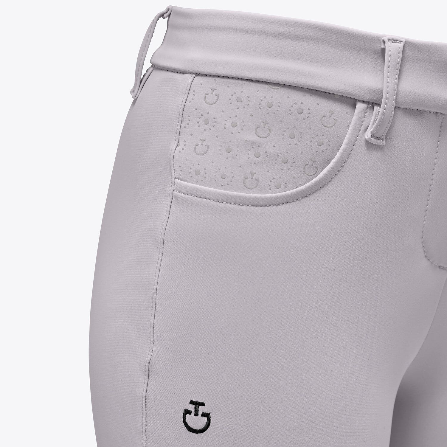 Cavalleria Toscana CT Girl Riding Breeches LIGHT GREY-4