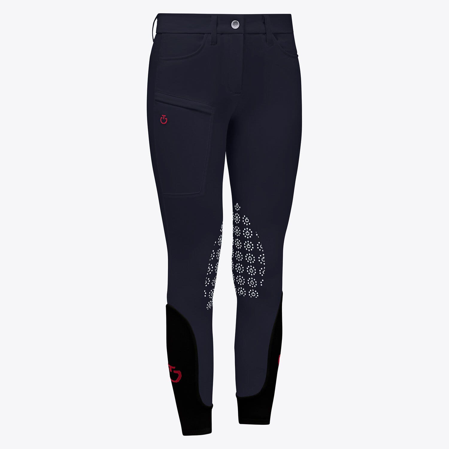 Cavalleria Toscana Girl's Grip Breeches w/ Zip Pocket NAVY-1