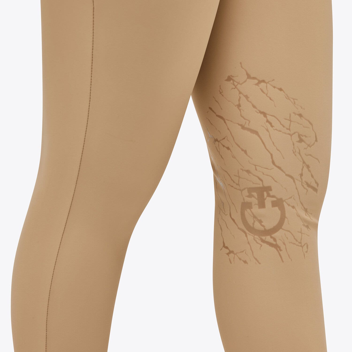 Cavalleria Toscana Girl's knee grip leggings BEIGE-3
