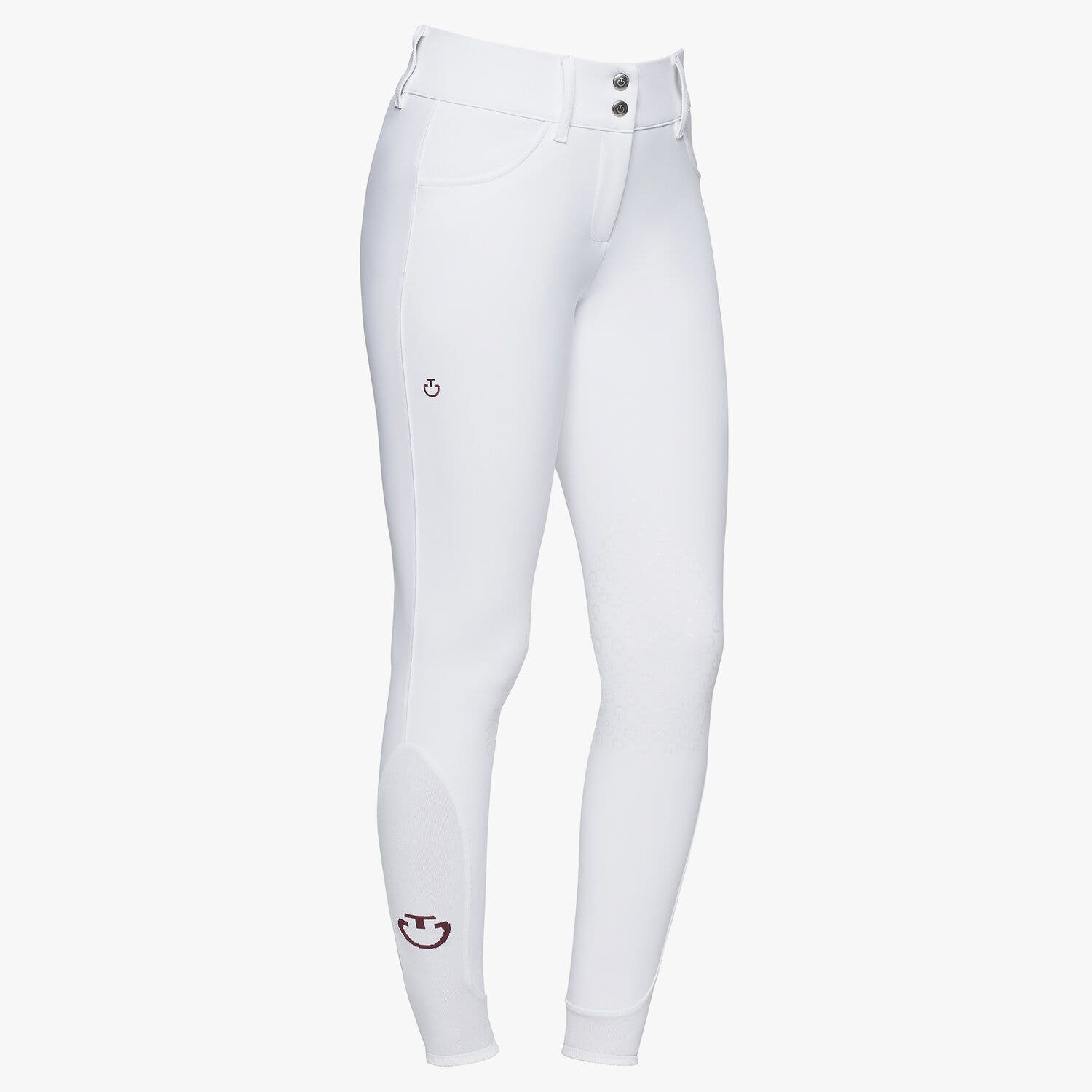 Cavalleria Toscana Women's high rise jumping breeches WHITE-1