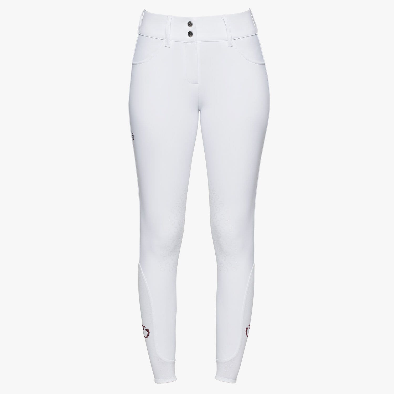 Cavalleria Toscana Women's high rise jumping breeches WHITE-2
