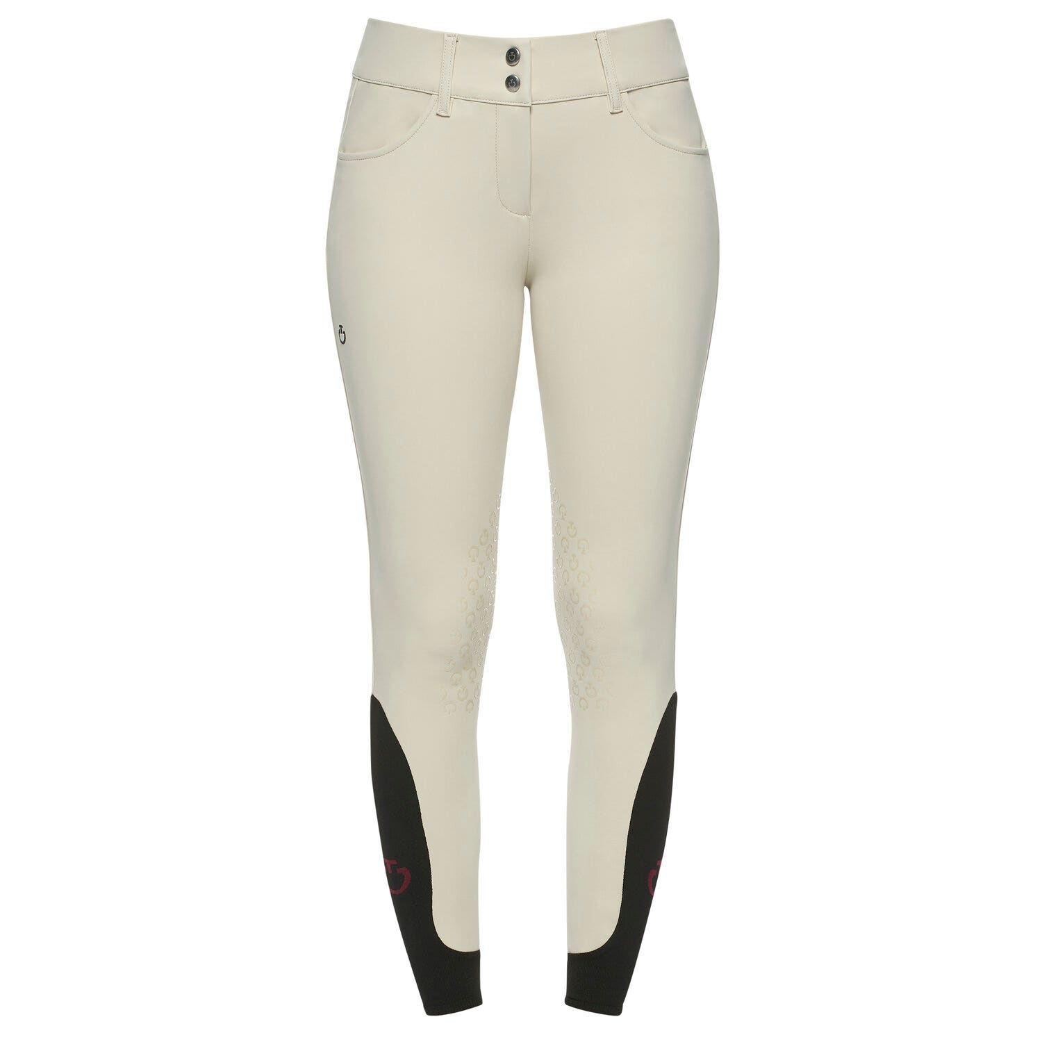 Cavalleria Toscana Women's high rise jumping breeches DIRTY WHITE-2