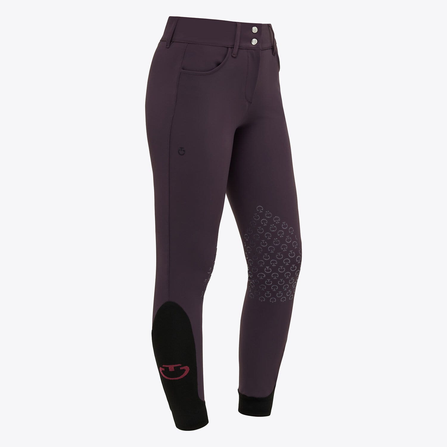 Cavalleria Toscana Women's high rise jumping breeches DARK PURPLE-2