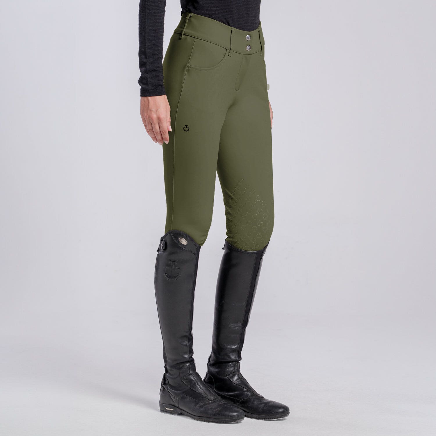 Cavalleria Toscana PANTALONI CON GRIP AL GINOCCHIO DA DONNA WINTER MOSS-1