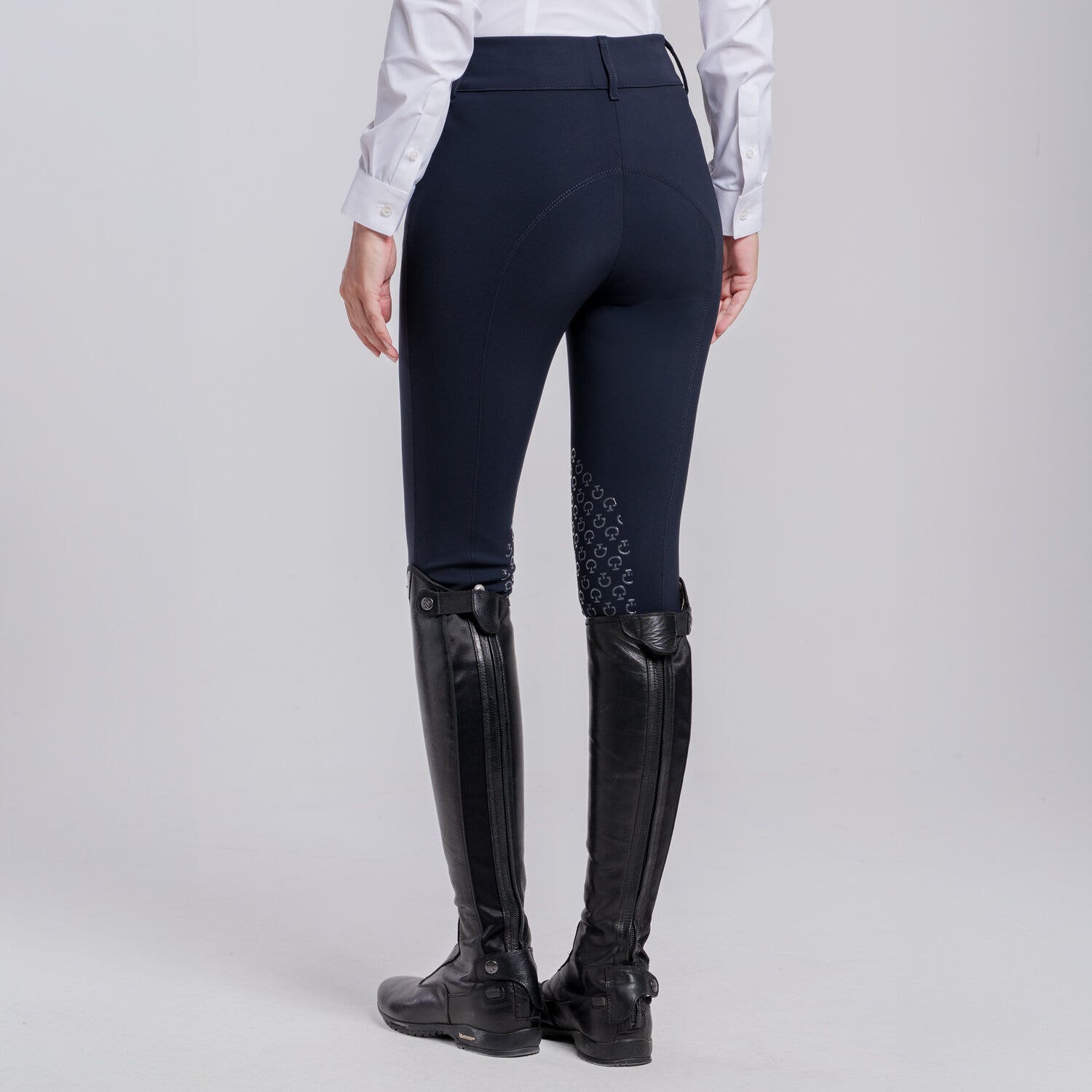 Cavalleria Toscana Women’s knee grip breeches NAVY-2