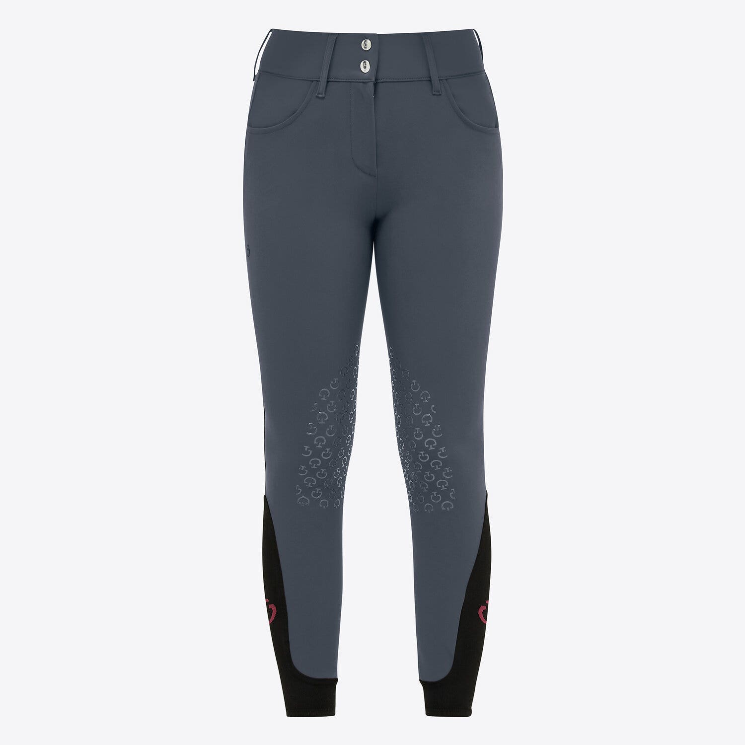 Cavalleria Toscana Women's high rise jumping breeches CHARCOAL GREY-3