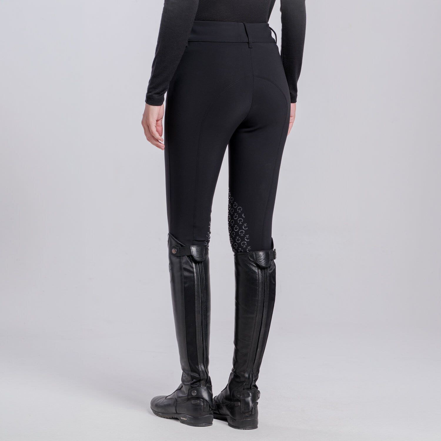 Cavalleria Toscana Women’s knee grip breeches BLACK-2