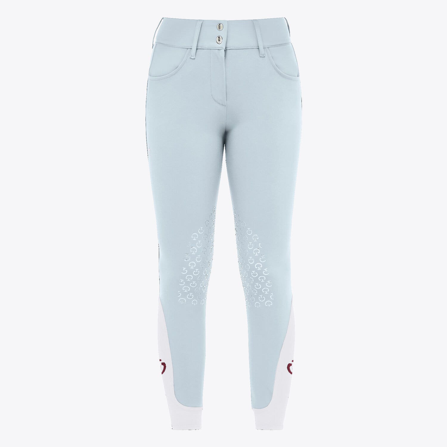 Cavalleria Toscana Women's high rise jumping breeches POWDER BLUE-1