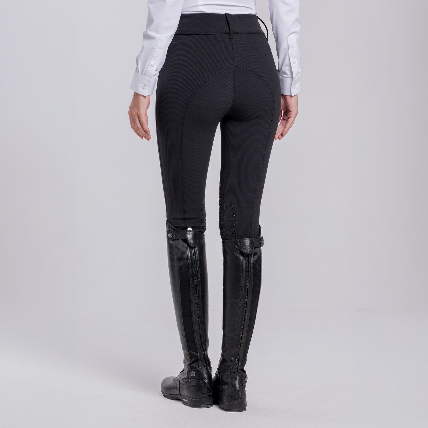 Cavalleria Toscana PANTALONI CON GRIP AL GINOCCHIO DA DONNA BLACK-2