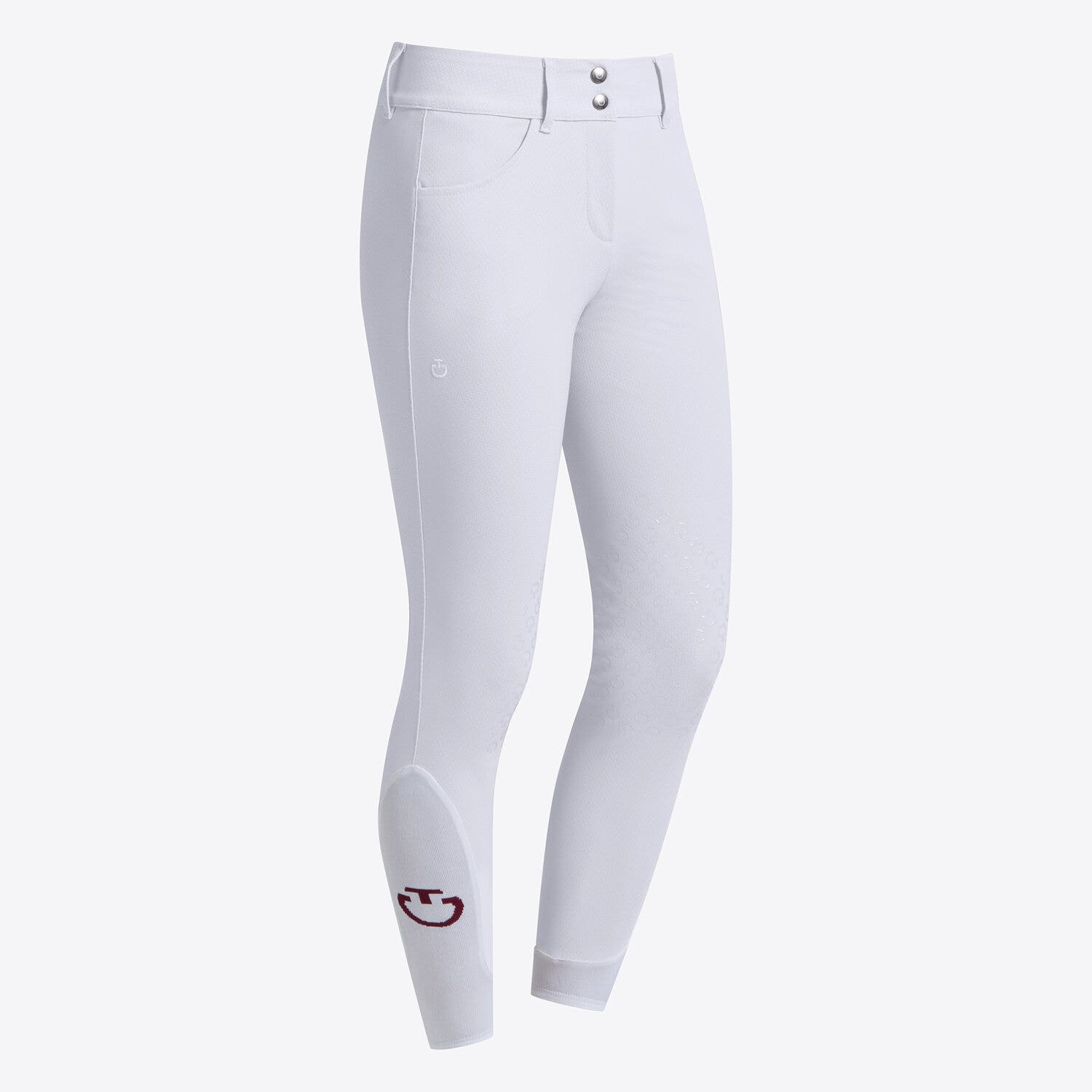 Cavalleria Toscana Cavalleria Toscana Women's knee grip jumping breeches WHITE-1