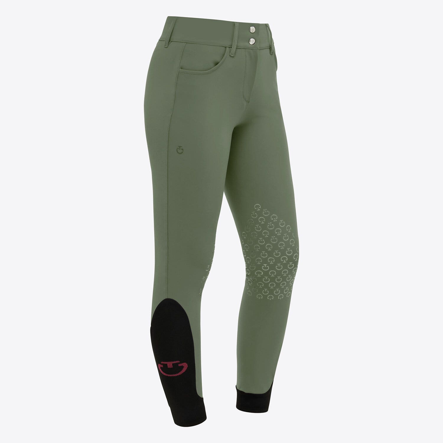 Cavalleria Toscana Cavalleria Toscana Women's knee grip jumping breeches FOREST GREEN-3