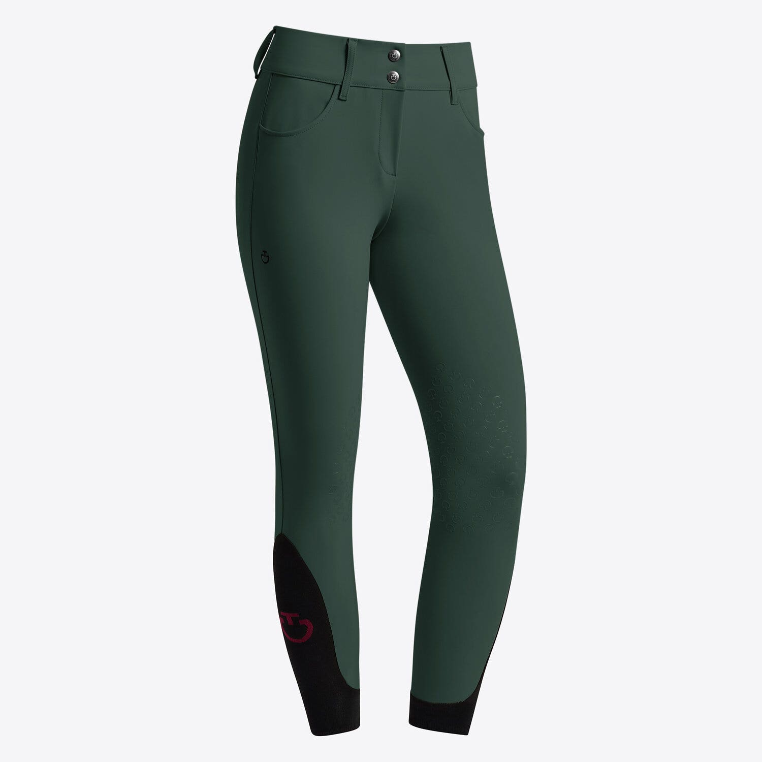 Cavalleria Toscana Cavalleria Toscana Women's knee grip jumping breeches JUNGLE GREEN-1