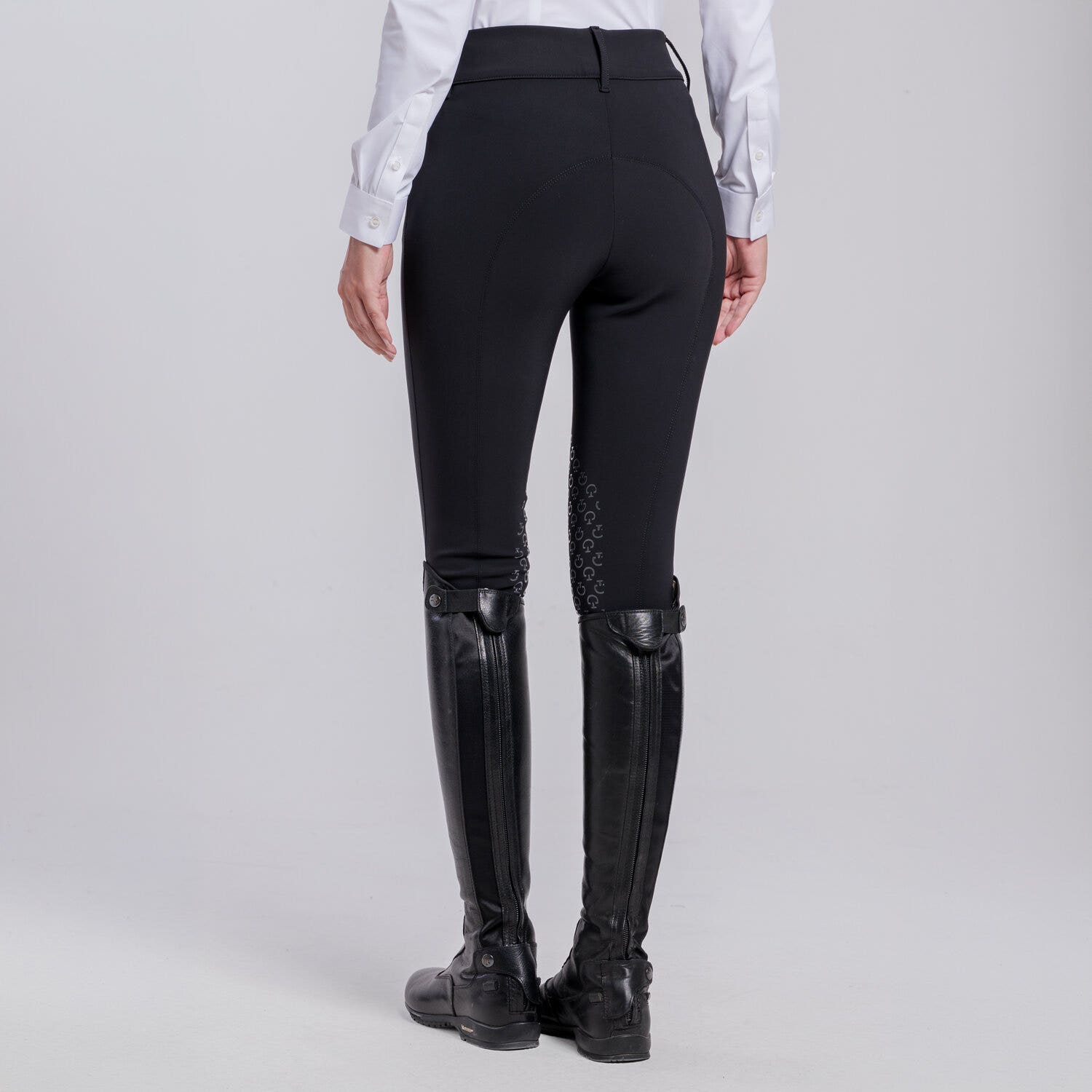 Cavalleria Toscana Women’s knee grip breeches BLACK-2