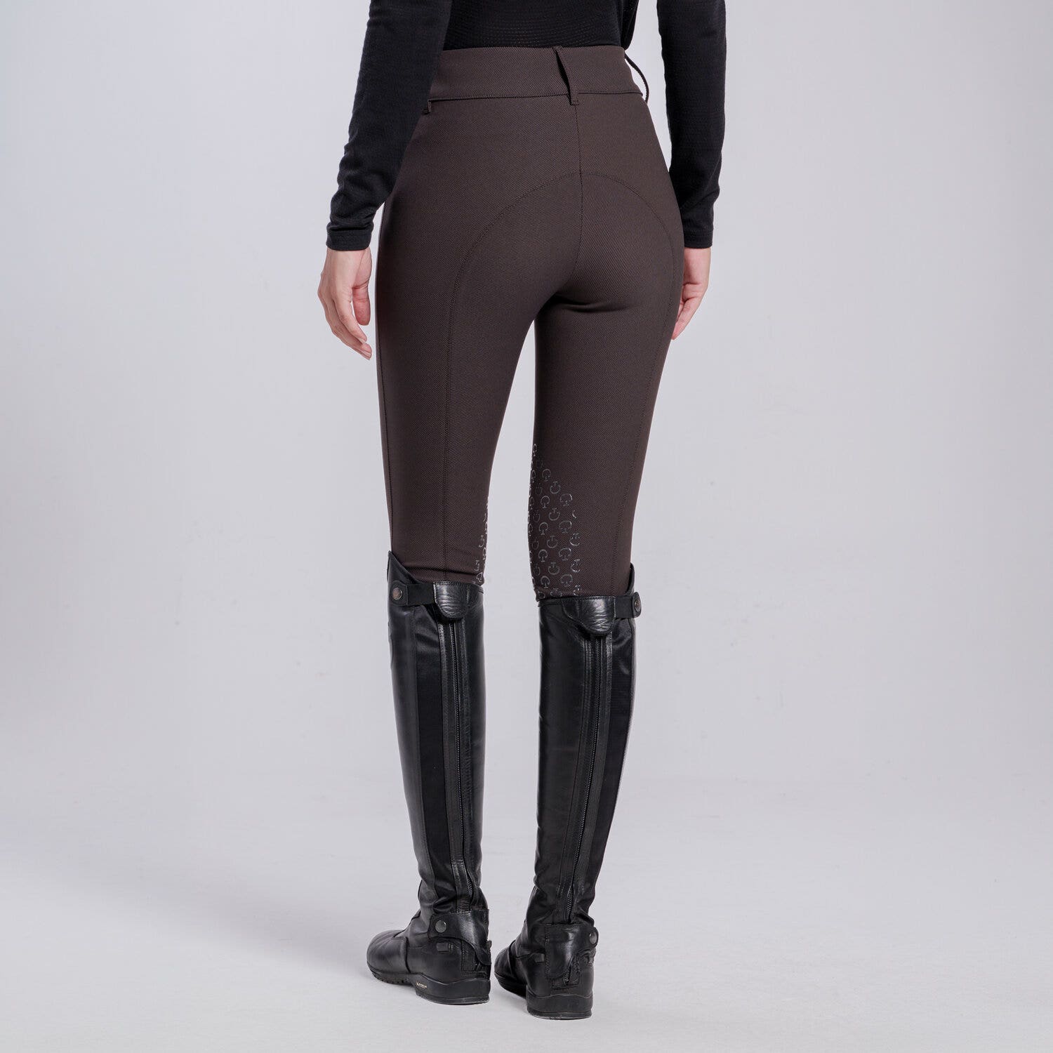 Cavalleria Toscana Women’s knee grip breeches ESPRESSO-2