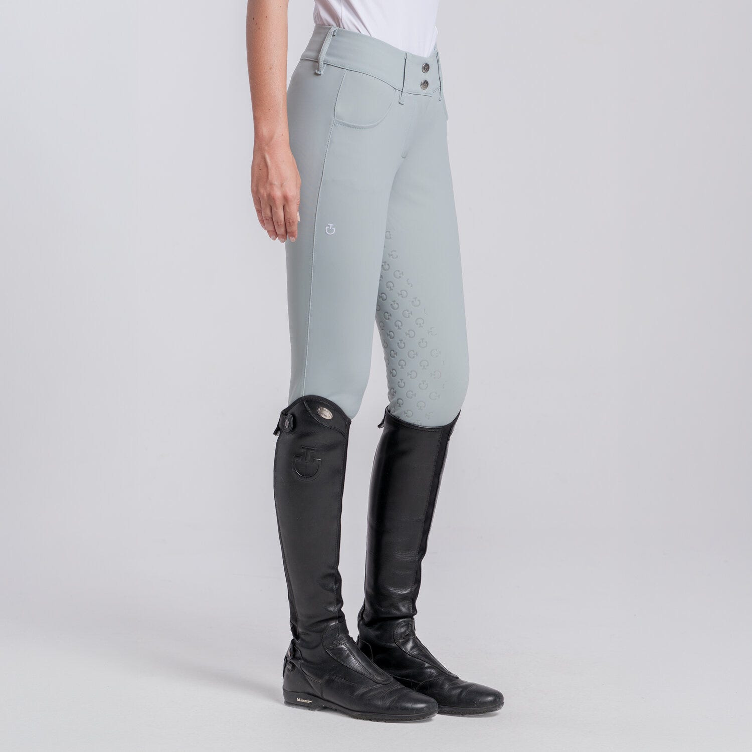 Cavalleria Toscana Women's full grip dressage breeches LIGHT GREEN-1