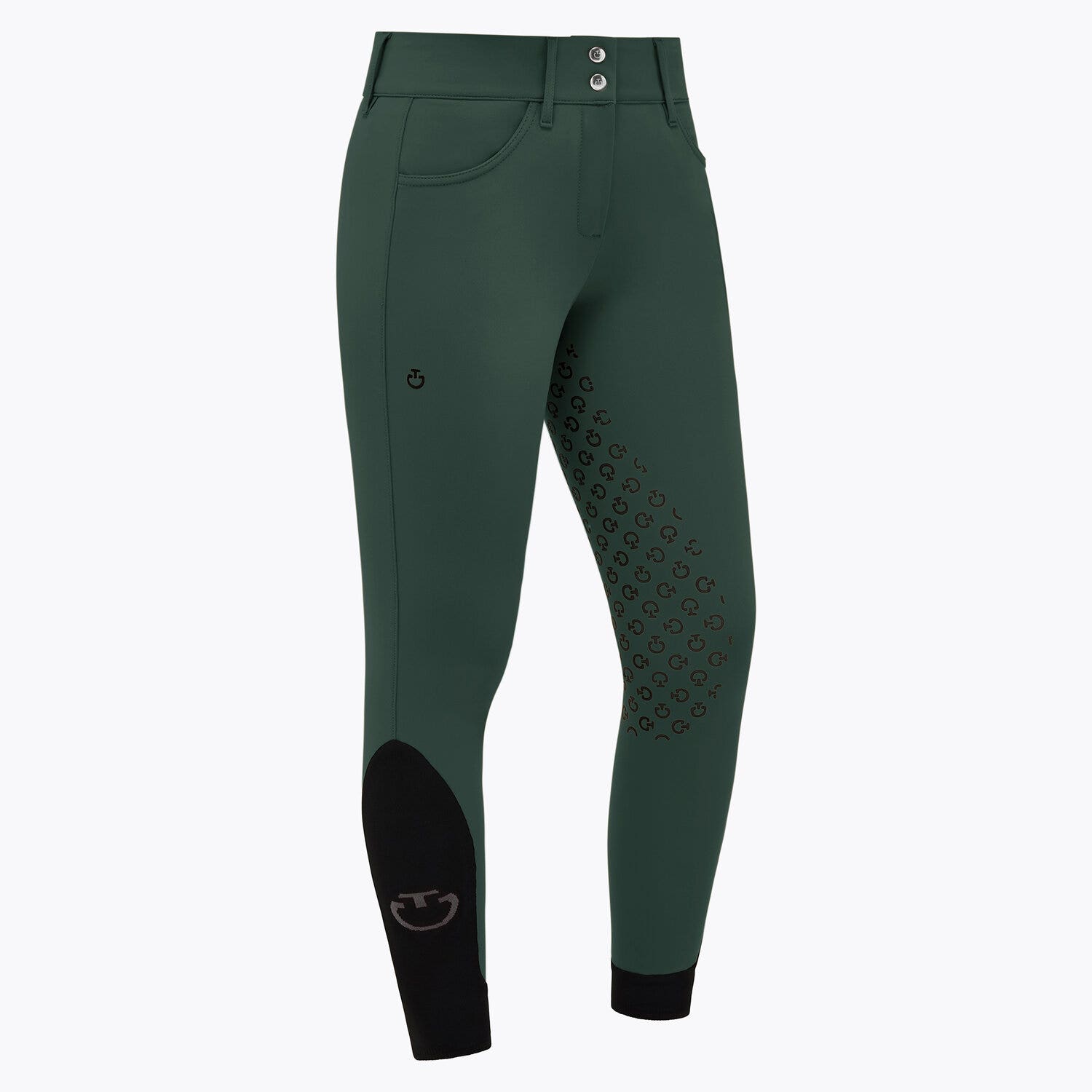 Cavalleria Toscana Cavalleria Toscana Women's full grip dressage breeches JUNGLE GREEN-1