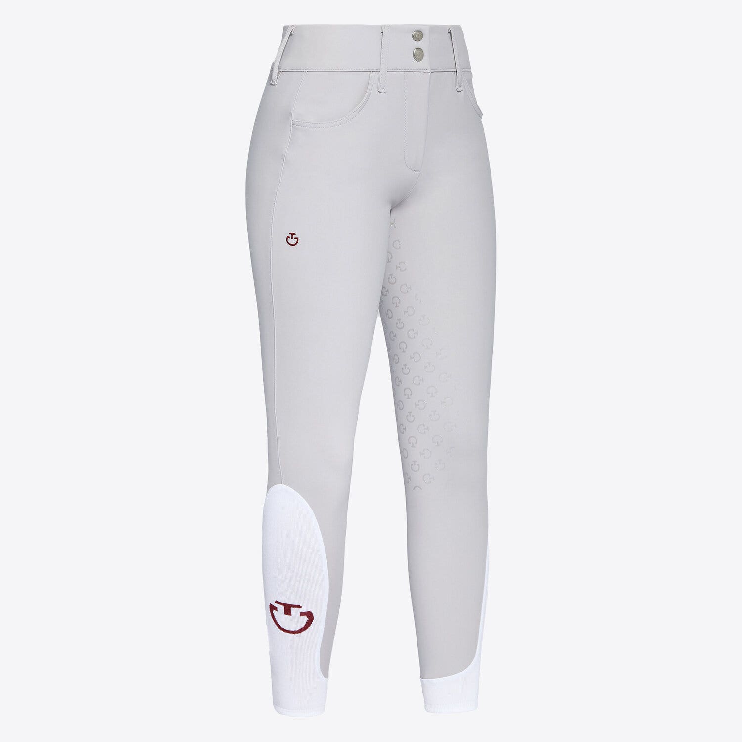 Cavalleria Toscana Women's full grip dressage breeches LIGHT GREY-1