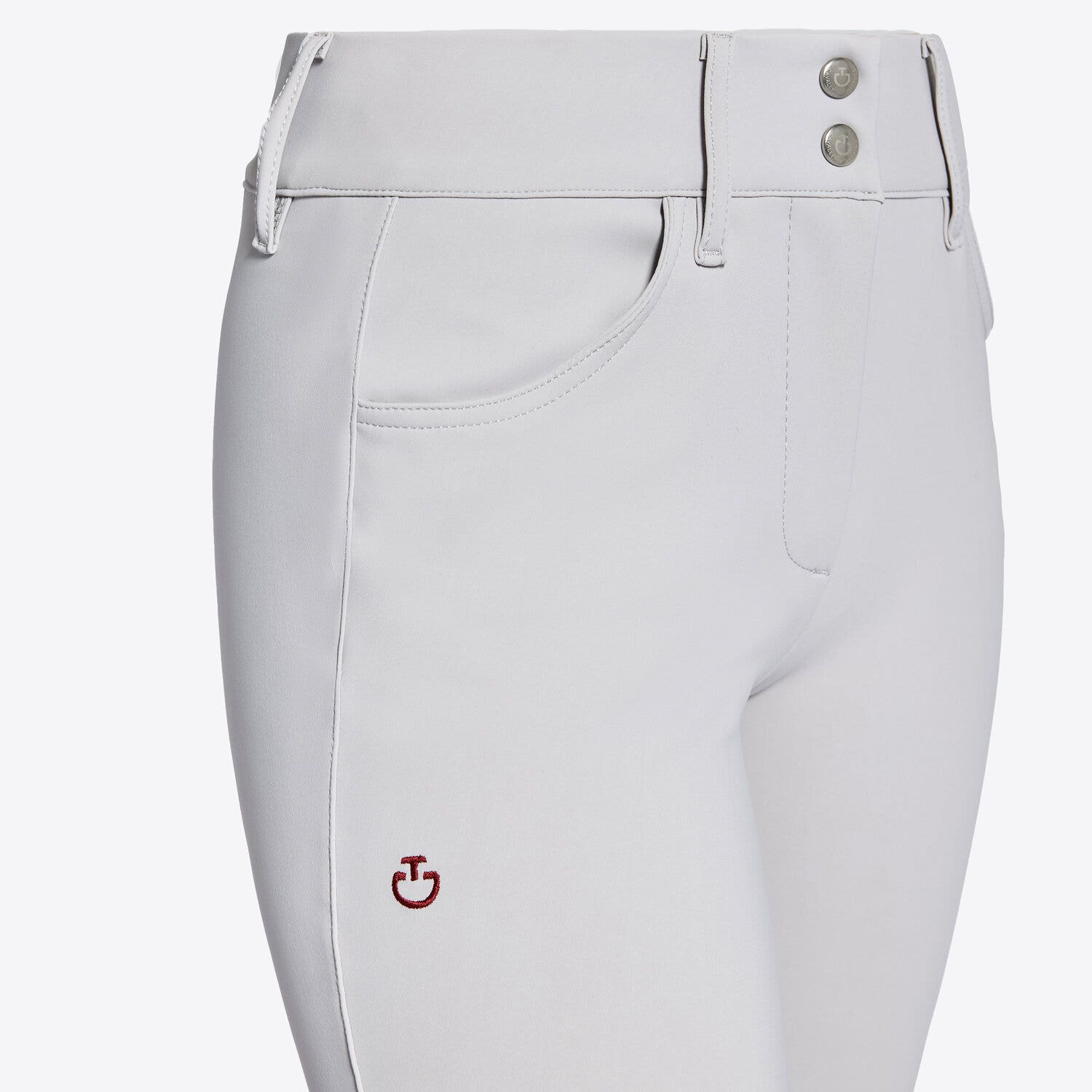 Cavalleria Toscana Women's full grip dressage breeches LIGHT GREY-3