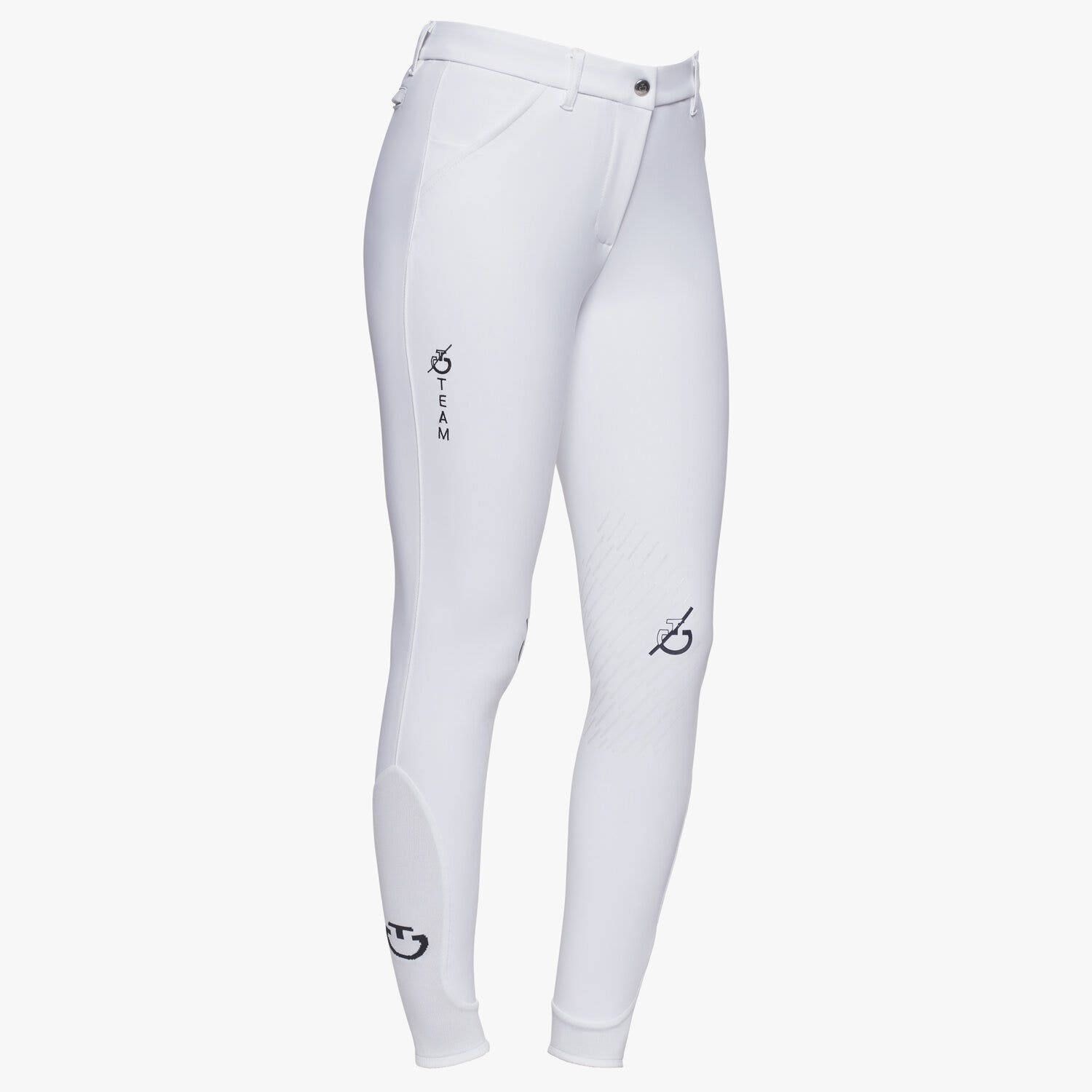 Cavalleria Toscana Women's CT Team knee grip breeches WHITE-1