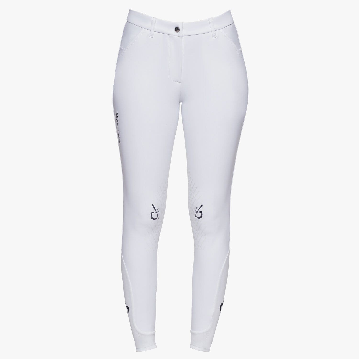 Cavalleria Toscana Women's CT Team knee grip breeches WHITE-2