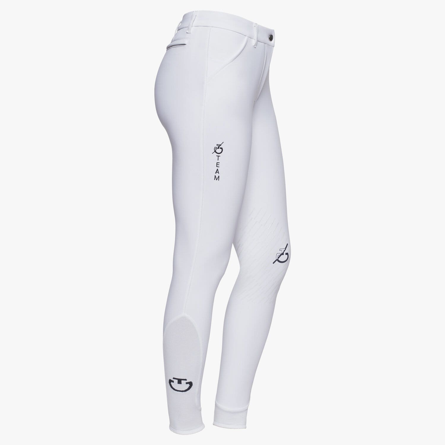 Cavalleria Toscana Women's CT Team knee grip breeches WHITE-4